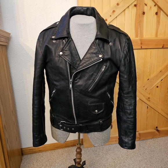 Wheels of Man Jackets & Coats Wheels Of Man Biker Jacket Black